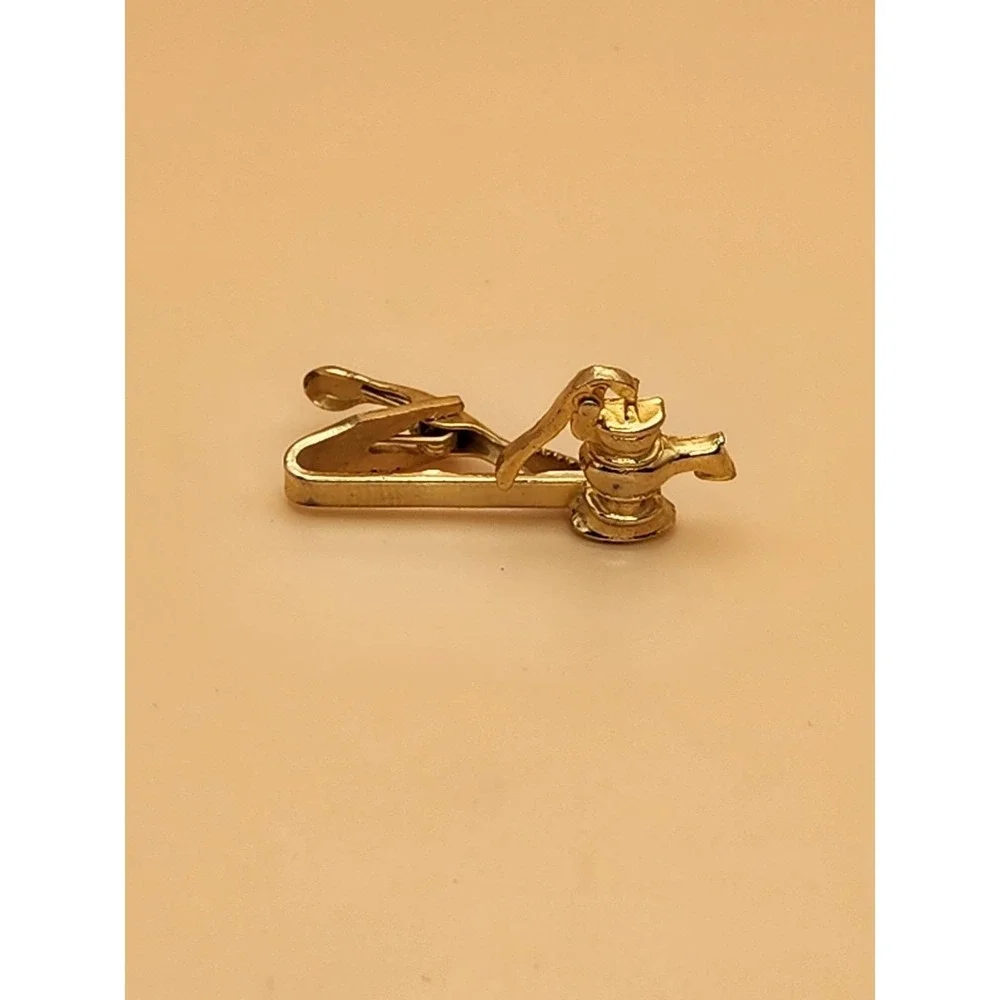 Vtg Water Pump Faucet Movable Handle Gold Plate Tie Clip Bar Tack FREE $HIPPING!